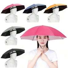 1pc Foldable Sun Hat Umbrella, Windproof Fishing Sunshade Cap, Portable Outdoor Rain Umbrella For Camping, Beach,Spring Summer Picks,Brides Maid Gifts,Room,Bedroom Deccor,Bedroom Deccor,Beach,Travel,For Men,For Women,Vacation - Multicolor - View 1