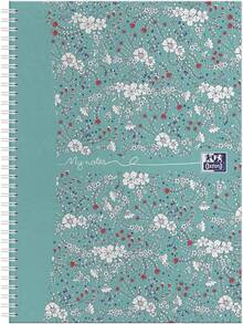 Oxford Floral  Hard Cover  Notebook, Ruled, 140 Pages, Enabled