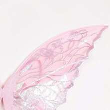 1 pieza Alas de hada de organza con brillo, nuevas alas de mariposa impresas, alas de hada para festival, accesorio de disfraz de carnaval, alas de mariposa brillantes para disfraz de boda, alas de ángel para mujer, accesorio de disfraz de carnaval, alas de mariposa brillantes, alas de hada, regalo de cumpleaños, Halloween