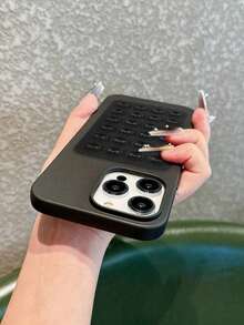 1 Funda protectora de TPU esmerilado, compatible con iPhone 15ProMax/15Plus/15Pro/15, a prueba de caídas, funda de teléfono de cobertura completa de silicona - 24 paquetes de ventosas universales - Ventosas adhesivas resistentes - Ventosas de silicona para teléfono de uso en múltiples escenarios (Funda de teléfono negra + Ventosa negra)