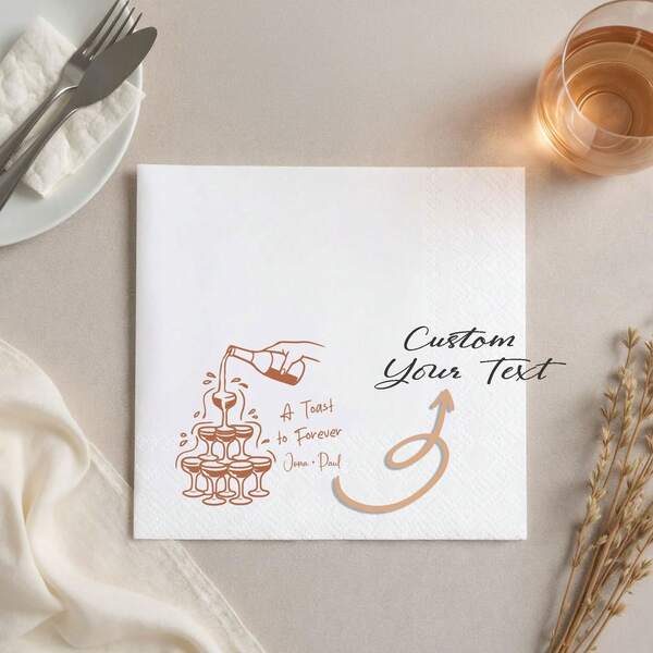 20/50/100pcs Personalized Cocktail Napkins, 3-Ply Custom Rehearsal Dinner Napkins For Table Decorations, Disposable Beverage Dessert Napkins For Party, Wedding, Anniversary, Engagement Party, Bachelorette Party, Bachelor Party, Bar, Custom Event Napkins,Multi-Functional,Durable,Ornamental,Reusable,Exquisite,Stylish,High-Quality,Colorful,Modern,Custom,Personalized,Unique,Ideal Gifts For Him,Ideal Gifts For Her,Boyfriend,Dad,Girlfriend,Mom,Family,Friends,Tea Room,Home,Garden,Office,For Anniversaries,For Valentine's Day,For Mother's Day,For Birthdays,For Father's Day,For Graduation,For Weddings,For Housewarming,Tissue