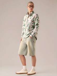 MIVADA Camisa Havaiana Masculina Verde – Manga Curta, Estampa Tropical, Ideal para Férias, Praia e Verão - Verde - Visão 4