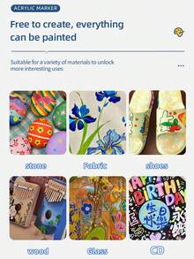 1pc 260 Colors Acrylic Marker Pens, Thin Tip, Waterproof, Odorless, Stackable, Art Brush, Suitable For Colored Pencil Markers, Painting Stationery, School Supplies, For Artists Painting Brush, Used For Making Christmas, Thanksgiving, New Year Gifts, Easter Eggs, Holiday Gifts, Card Making, Metal, Ceramic, Wine Glass, Halloween Decoration Graffiti Pens