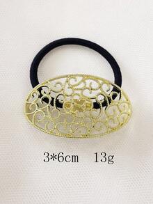 3pcs/Set New Fashion Geometric Zinc Alloy Hair Scrunchies, Elastic Hair Ties, Versatile Ponytail Holders, Suitable For Daily Use, Home Beauty Women Accessory Gifts, Hair Elastics, Hair Rubber Bands, Hair Rope