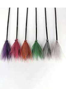 Costume da strega con scopa per Ognissanti, accessorio divertente e rimovibile per feste, decorazione regalo di Ognissanti