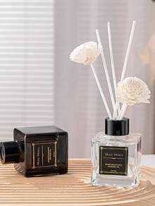 1pc/50ml Flameless Aromatherapy Set (Random Reeds),Small Fiber Sticks And White Foam Flowers For Decorative Purposes.Volatile Aromatherapy,Perfect For Holiday Gifts,Hotel Rooms,Living Rooms,Or As A Gift Set.