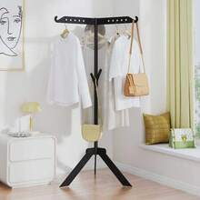 New Rotating Floor Drying Rack With Foldable Design And Multi-Function Clothes Hanger, Wardrobe Display Rack, Rotatable And Foldable Clothes And Hat Rack, Space Saving Organizer For Bedroom And Laundry Room, Easy To Assemble, Sturdy Frame For Spring And Summer Seasonal Wardrobe, Versatile Home Closet Solution For Drying, Display, And Storage - Multicolor - View 9