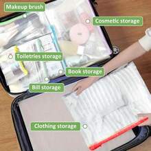 Pogrubiona przezroczysta torba na dokumenty A4, oficjalna torba na dokumenty z zamkiem błyskawicznym w kratkę, duża pojemność, torba na materiały archiwalne A4, wodoodporna torba na dokumenty