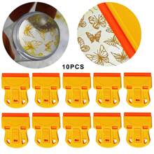 Raspador de placa de estampado para arte de uñas, removedor de adhesivo, limpiador y herramienta multifunción - Naranja - Ver 8