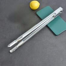 Thicker & Longer Stainless Steel Food Tongs, Buffet/BBQ/Korean Bbq Tongs, Family Dinner Supplies, Party Supplies