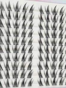 100 szt. kępek słonecznika, grube i urocze, segmentowane sztuczne rzęsy, naturalne, kreskówkowe, skręt C