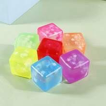 1pc Sensory Squeeze Cube Toys - Stress Cube Ooze Stress Ball, A Handheld Desktop Toy To Relieve Anxiety Anytime, Suitable For Classroom, Outdoor, Office Stress Relief, Perfect For Desktop Decor, Classroom Rewards, Party Favors And Holiday Gifts! - Multicolor - View 17