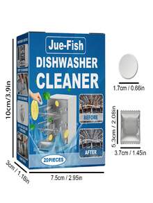 Pastillas limpiadoras para lavavajillas, diseñadas para lavavajillas con cajón incorporado, elimina manchas y grasa