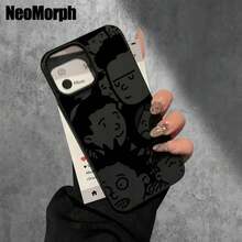 Fundas y carcasas protectoras para teléfono con diseño de figuras caladas, con orificios grandes. Compatibles con phone 16 Pro Max, 16, 15 Pro, 14, 14 Plus/14 Pro Max, 13, 13 Pro, 12 Pro, 11/11 Pro. Regalos para cumpleaños y festividades - Negro - Ver 3