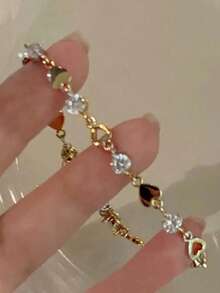 1pc Fashionable Minimalist Bracelet, Versatile Accessory Suitable For Girls, Parties, Gifts, And Daily Wear - Multicolor - View 3