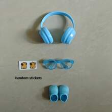 3pcs Doll Accessories Set: Shoes + Glasses + Headphones, Multiple Colors Available, Compatible With LABUBU – Perfect Gift For Christmas, Halloween & Birthdays (Doll Not Included)