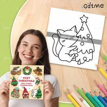 GDTME 1 Cuốn Sách Tô Màu Hình Minh Họa Giáng Sinh Ấm Áp, Phù Hợp Cho Thanh Thiếu Niên và Người Lớn, Kèm Theo Thiệp Chúc Mừng Ngẫu Nhiên - Sản Phẩm Thủ Công Sáng Tạo, Hoạt Động Thư Giãn Hàng Ngày, Món Quà Hoàn Hảo Cho Gia Đình và Bạn Bè, Thích Hợp Làm Quà Sinh Nhật, Quà Năm Mới, Quà Halloween, Quà Giáng Sinh và các Ngày Lễ Khác (Tô Màu Không Gian Ấm Cúng) - Nhiều màu - Xem 5