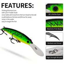 1/5pcs 19cm 54g Minnow Fishing Lures, Deep Diving Minnow Bait, Artificial Swimbait, Carp & Mullet Fishing Bait, Professional Sea Fishing Lures Gift For Men - Multicolor - View 9