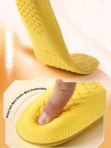 QKC 1 Paar bequeme 5D Massage Einlegesohlen für den Winter, entlasten den Fußdruck, geeignet für Lässig- und Sportschuhe