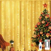 Remote Control USB Fairy Lights 3 4 6 Meters LED Curtain String Lights For Christmas Home Bedroom Decoration Festive Party - warm - 查看 2