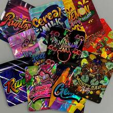 100 Reusable PET Mylar Bags - Durable Stain-Resistant Zipper Storage With Vivid Multi-Color Designs |     Easy To Clean, Perfect For Party Gifts, Birthday Presents, Jewelry Storage & DIY Projects - 100 stycken - Visa 7