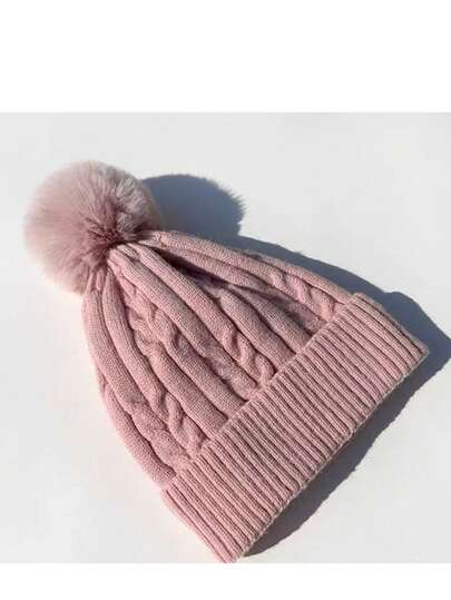 Gorro Touca Adulto Tricot Forrada Com Pompom Cores Diversas Pelúcia