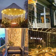 Remote Control USB Fairy Lights 3 4 6 Meters LED Curtain String Lights For Christmas Home Bedroom Decoration Festive Party - warm - 查看 7