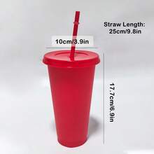 10/20 Pack  24oz Christmas Plastic Water Cup Drink Cup, 710ml Plastic Cup Reusable Water Cup For Hot And Cold Drinks, Perfect For Holiday Parties, Office Use, Halloween Valentine'S Day Christmas Thanksgiving Birthday Anniversary Party Drink Set - Đỏ + Xanh lá cây - Xem 3