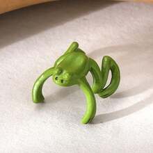 1-Pack Punk Frog Clip Earrings - No Piercing Required Alloy Clip-On Earrings - 1 pack - 查看 3