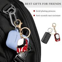 3D Cute Beetle Car Keychain With Rhinestone Detail, Metal Miniature Car Model Keyring, Perfect Car Accessories Gift For Auto Enthusiast, Stylish Decorative Charm - Multicolor - View 1