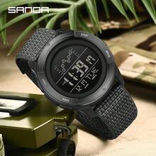 SANDA Herren Uhr Digital Militär Sport Armbanduhr Luxus Marke Multifunktion Alarm Datum Woche Stoppuhr EL Licht Funktion Wasserdicht Elektronisch LED Original Männer Uhr Geschenk 2198
