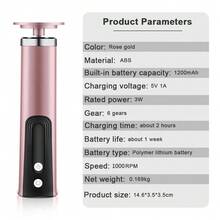 Hailicare Cordless Electric Foot File, Removes Calluses And Dead Skin On Heels, Wireless Foot Care Rasp, Removes Calluses And Corns, Foot Grinder, USB Rechargeable Foot Care Tool With Replacement Sandpaper - Rose Gold - View 11