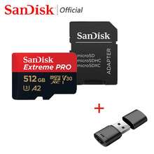SANDISK SanDisk Extreme PRO MicroSDXC Card With Reader, U3 4K V30 A2 Memory Card 128GB 1TB 512GB 256GB 64GB 32GB, High Speed Micro SD Card For Phone Camera Monitor Drone