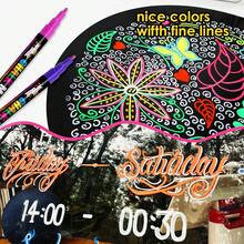 FLYSEA 8/12 Colors Liquid Chalk Markers - Dry Erase Markers Suitable For Chalkboard, Blackboard, Windows, Bistros, Cars, Signs, Chalkboard Labels