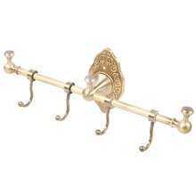 Brushed Brass Wall Mount Bath Towel Bar,Towel Hooks,Towel Rack With Hooks,Vintage Style Wall Mounted Towel Stand,Heavy Duty Hand Towel Holder Organizer,Modern Home Decor Towel Rod,Gold Racks - 金色 - 查看 10
