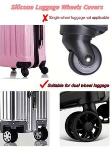 Bộ 16/8 miếng bọc bảo vệ bánh xe vali, vỏ bọc bảo vệ bánh xe vali nhiều màu sắc, phù hợp với nhiều loại bánh xe vali du lịch không gây tiếng ồn, chất liệu silicon, phụ kiện bảo vệ bánh xe đa năng - dễ lắp đặt và vệ sinh, phụ kiện bánh xe giảm sốc, vật dụng cần thiết khi đi du lịch, thích hợp cho vali, hành lý du lịch, mùa tựu trường. - Nhiều màu - Xem 5