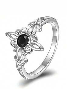 1 PC Glamorous S925 Sterling Silver Cubic Zirconia Rings Engagement Jewelry For Women Fine Jewelry