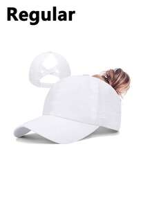 Gorra de béisbol unisex transpirable con agujero para coleta - Gorra deportiva de malla de secado rápido, con correa ajustable/cierre a presión, sombrero ligero de ala ancha con protección UV, banda transpirable, detalles reflectantes; ideal para correr, ciclismo, senderismo, golf, gimnasio, viajes, playa y uso casual; se adapta a coleta/moño bajo, plegable, ajuste cómodo minimalista, gorra de rendimiento ventilada, anti-sudor, gorra deportiva plegable de ajuste unisex - Multicolor - Ver 25