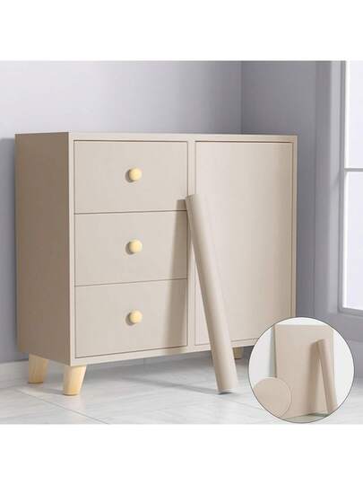 Roll, Self Adhesive Matte Kitchen Cabinet Vinyl Film Waterproof Texture Wallpaper, Washable Easy To DIY Installation, Home Bedroom ation Wand Stickers, New Product, Furniture Repair Renovation Stickers view 3