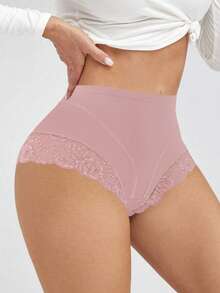 3件装女士性感蕾丝设计舒适柔软弹力内裤 - 彩色 - 查看 6