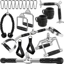 Tricep Press Down Cable Machine Attachment For Weight Workout, LAT Pulldown Attachments, Home Gym Accessories, Triceps Pull Down Attachment, Cable MachineAccessories For Arm Strength Workout Training - Multicolor - View 2