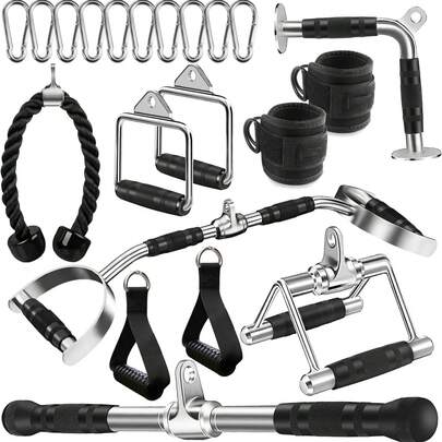 Tricep Press Down Cable Machine Attachment For Weight Workout, LAT Pulldown Attachments, Home Gym Accessories, Triceps Pull Down Attachment, Cable MachineAccessories For Arm Strength Workout Training