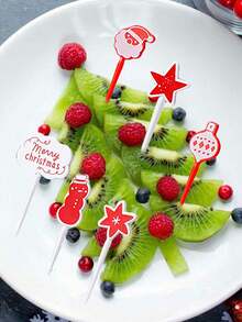 8pcs/16pcs/24pcs/32pcs Christmas Fruit Picks,Santa Claus Fruit Fork And Snowman Doll Design,Cute Fruit Forks For Snacks,Cake, Xmas Table Decoration,Christmas Snack Fruit Fork,Christmas Party Party Fruit Fork,Cute Christmas Fruit Pick