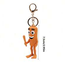 1pc山海经钥匙扣，AI外国山海经玩具TungSahur鲨鱼木制火柴人挂件批发 - 彩色 - 查看 5