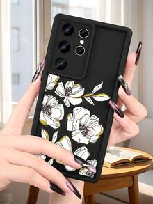 Handyhülle mit Aquarellblumenmuster, stoßfest, schönes Design, modischer ästhetischer Druck, schmale Passform, Schutzhülle kompatibel mit Samsung Galaxy S25Ultra/S25Plus/S25/S24Ultra/S24Plus/S24FE/S24/S23Ultra/S23Plus/S23/S22Ultra/S22Plus/S22