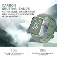 38毫米、40毫米、41毫米、42毫米、44毫米、45毫米、46毫米、49毫米表带，男女通用，柔软硅胶材质，兼容苹果Ultra、Series 10、9、8、7、6、5、4、3、2、1、SE系列 - 灰綠 - 查看 2