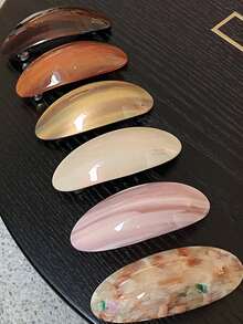 1 szt. Elegancka, owalna spinka do włosów z octanu, uniwersalna, sprężynowa spinka do kucyka, ekskluzywny prezent na Dzień Matki, powrót do szkoły, Święto Dziękczynienia, Boże Narodzenie, spinki do włosów, klamry do włosów, wsuwki do włosów, spinki do włosów