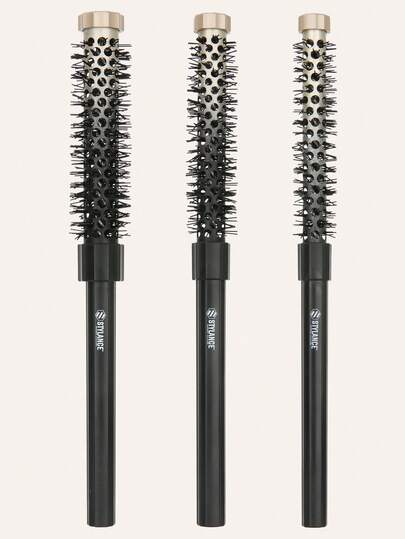 3pcs/Set Heat Resistant Salon Use Nano Technology Negative Ion Ombre Color Perforated Aluminum Tube, Black Nylon Bristle, Black Handle Hair Roller, Brushes, Edge Brush Hair Comb Hair, Detangling Brush, Ball Brush, Mini Hair Brush Set, Wooden Comb, Hair Brush, Edge Brush Hair Comb, Hair Brush Set, Brush, Hair Brush, Barber, Hairdressing Equipment, Hairstyle, Hairdressing, Hair Brush, Brush Hair Brush Set, Comb Hair, Comb For Curls, Detangling Brush, Hair Brush For Women, Barber Accessories, Barbershop, Hairdressing Equipment