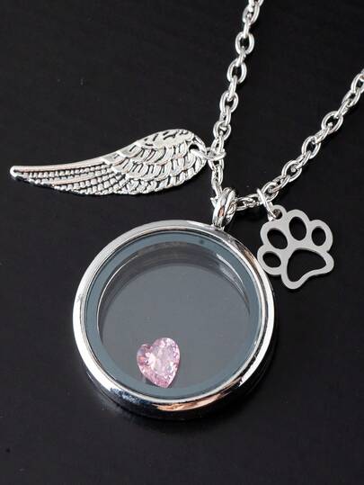 1 colar de lembrança de pelo de animal de estimação, pingente memorial de pelo de gato e cachorro, joia memorial de animal de estimação, contas memoriais de pedra de nascimento, colar de memória viva, presente de perda de animal de estimação