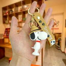 SNOOPY 1件新款卡通查理史努比玩偶钥匙扣汽车挂件包包男女钥匙挂件创意礼物（款式随机） - 彩色 - 查看 6